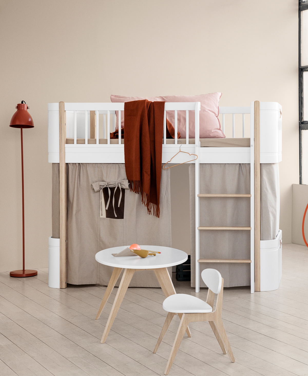 Vorhang für Wood Mini+ halbhohes Hochbett, natur