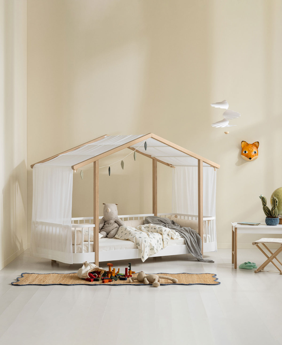 Wood Original Hausbett, weiss/Eiche