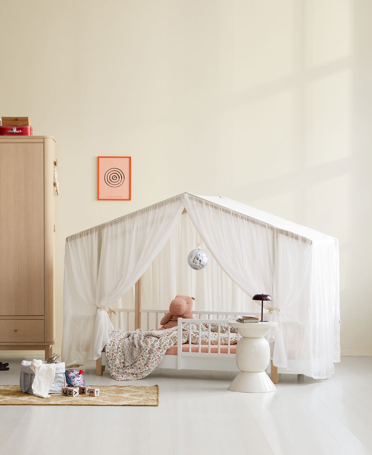 Wood Original Hausbett-Zelt, transparent weiß