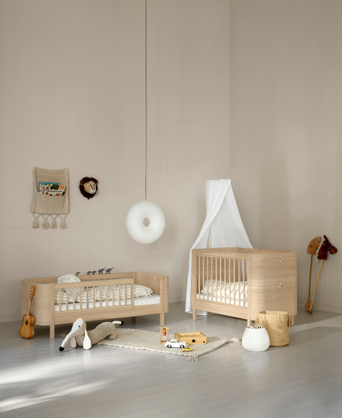 Wood Mini+ Geschwisterset, Eiche (Ergänzung für Mini+ Babybett inkl. Umbauset Juniorbett)