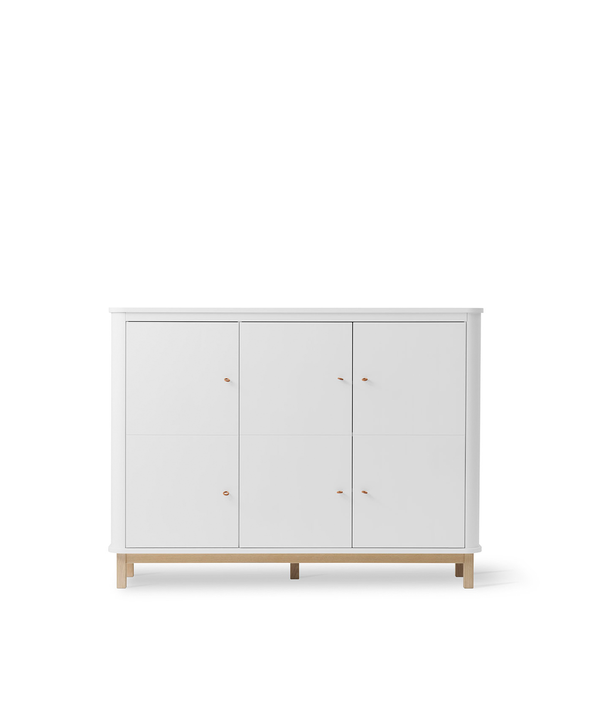 Wood Multi-Schrank 3-türig, weiss/Eiche