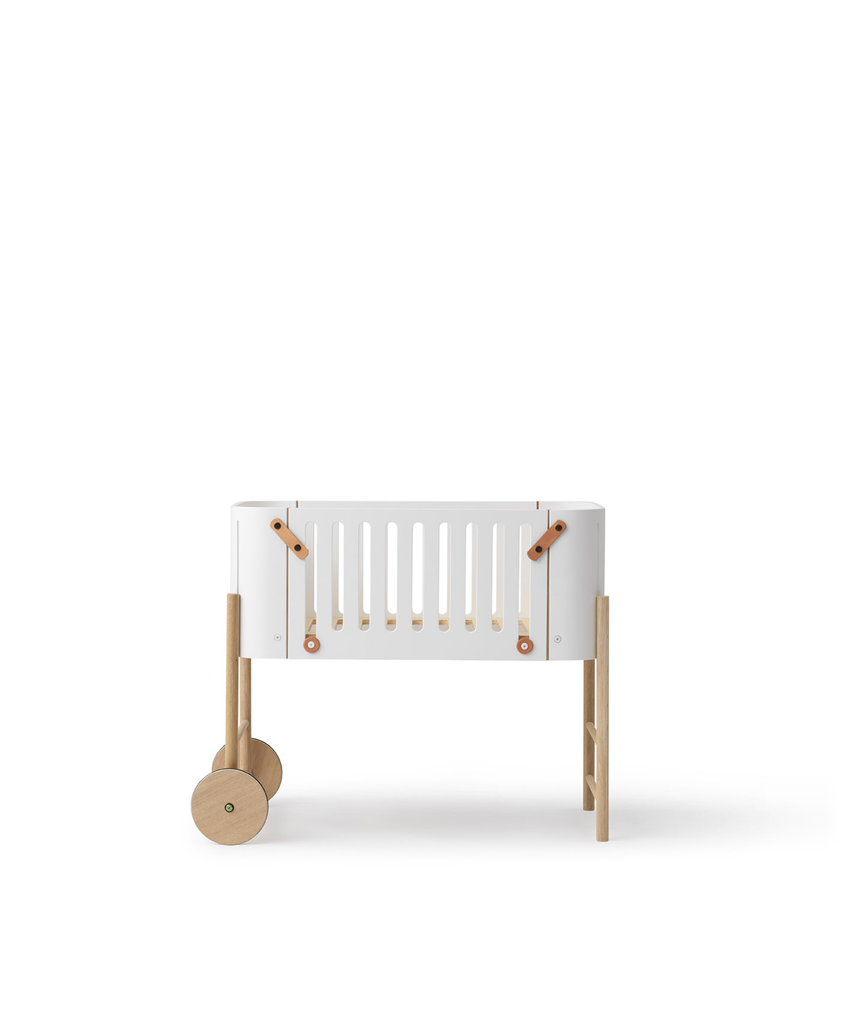 Wood Beistellbett inkl. Umbauset zur Bank, weiss/Eiche